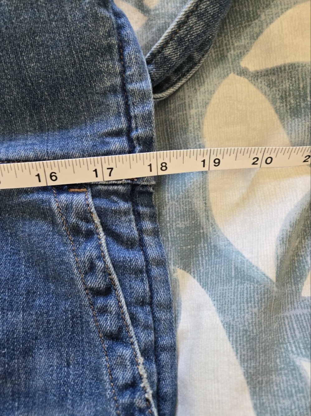 Denim Jumpsuit Overalls with Tie Waist - Blue - Picture 7 of 9